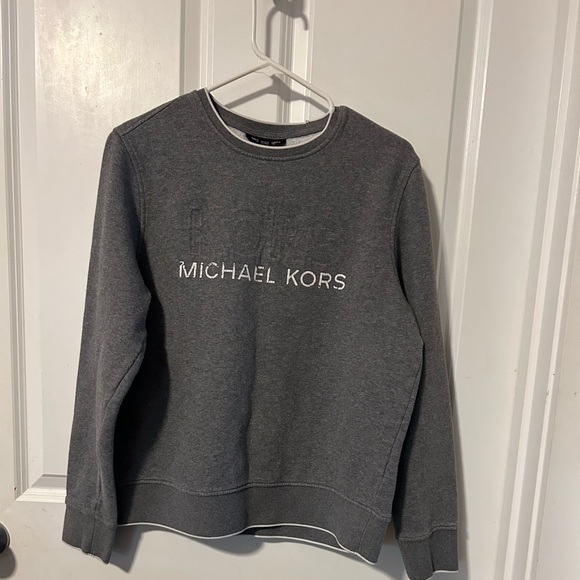 Michael Kors crewneck sweatshirt Ash, gray and white Kors logo sweatshirt Large - Picture 3 of 7